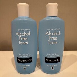 2 Neutrogena Alcohol Free Facial Toner 8.5oz Blue Bottle
